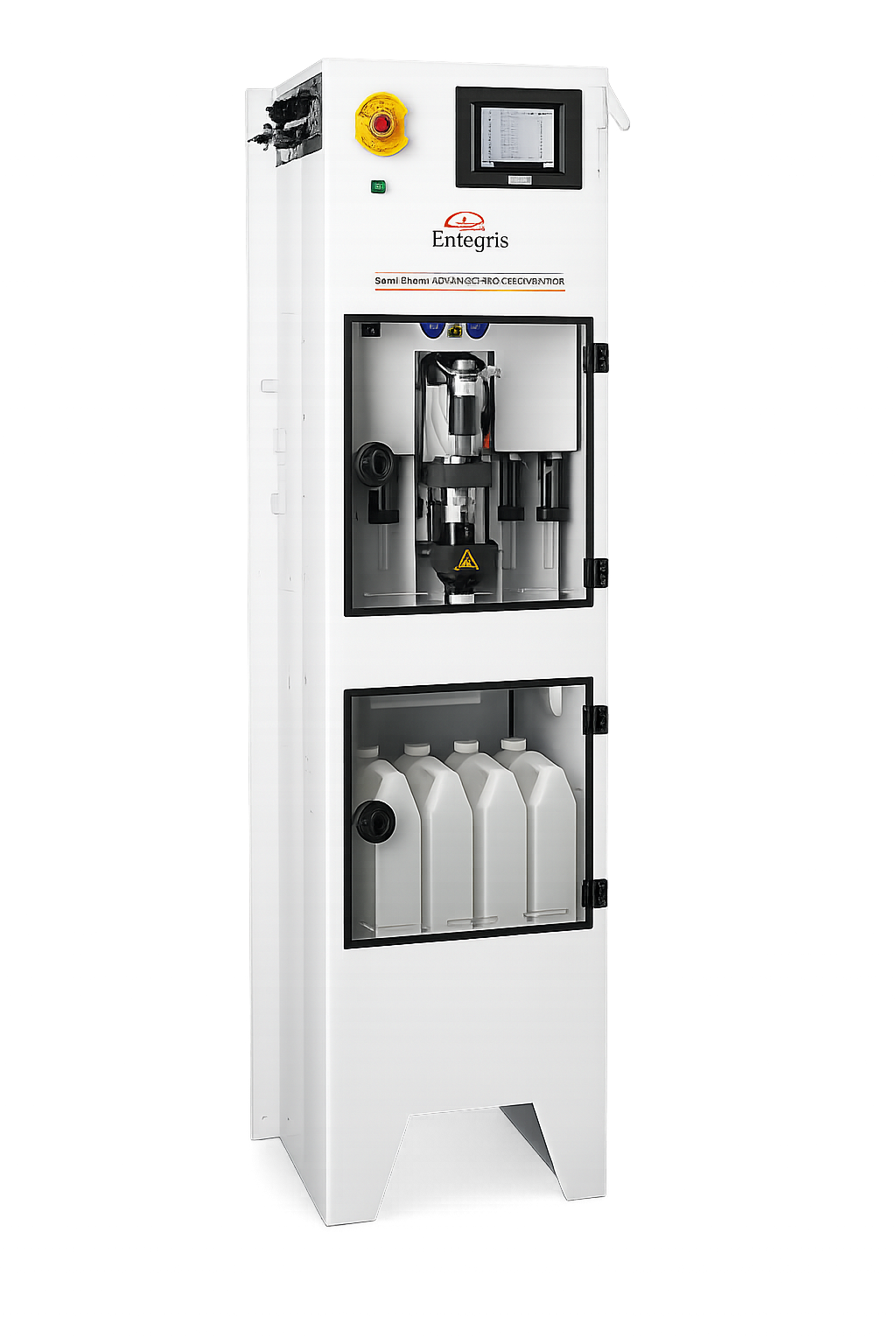 Chemical dosing and metrology unit in a cleanroom environment